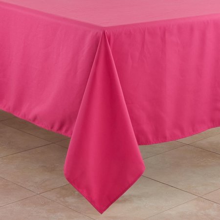 SARO 84 in. Casual Design Everyday Square Tablecloth, Fuchsia 321.FU84S